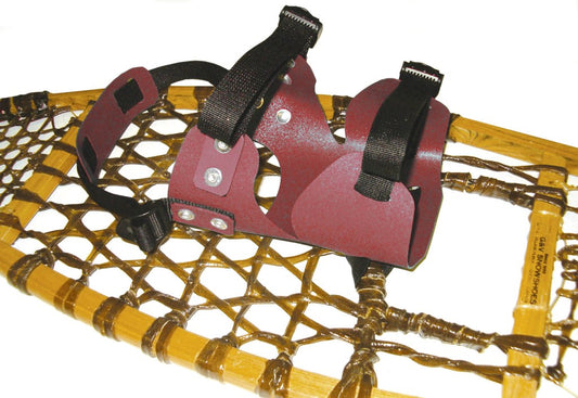 Double Use Bindings for Wood Snowshoes