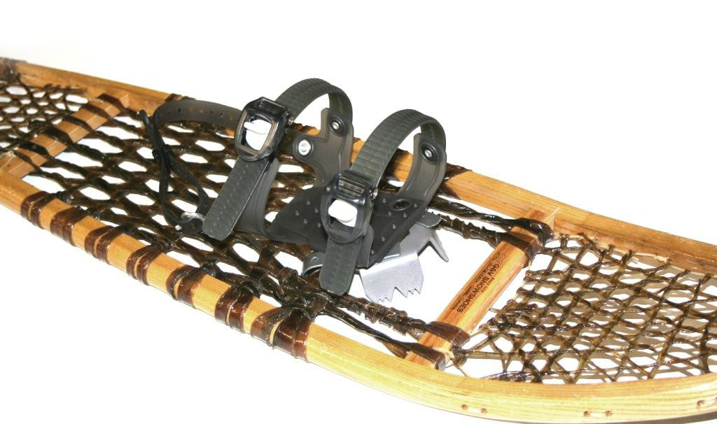 Asymmetrical Ratchet Binding for Wood Snowshoes